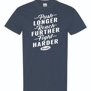 Mens Short Sleeve T-shirt -  Reach Further -  Navy